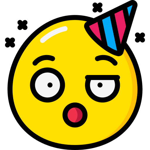 Drunk smileys hat drunk icon