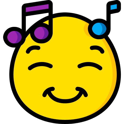 Music notes music smile icon