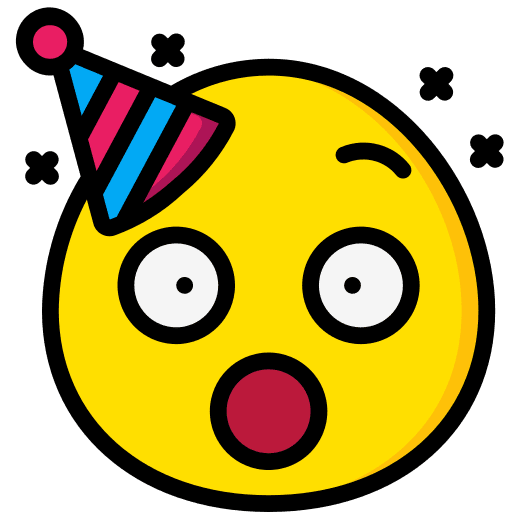 Shocked smileys hat shocked icon