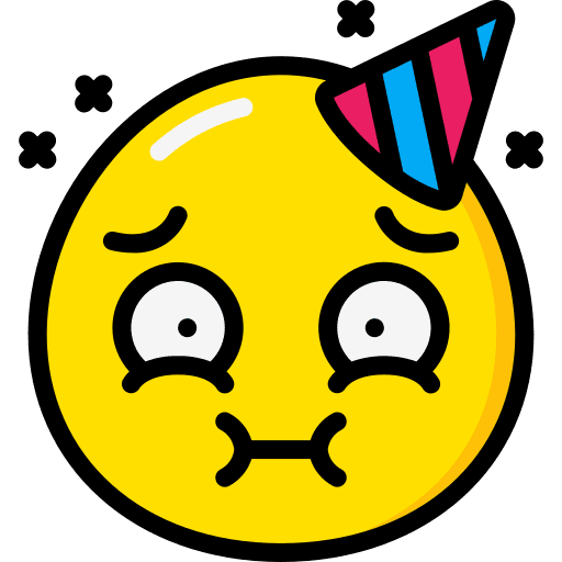 Sick drunk smileys upset icon