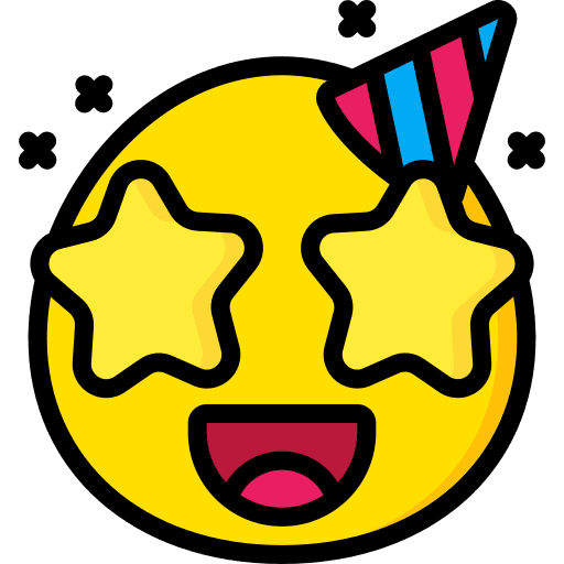 Starstruck smile star emotion icon