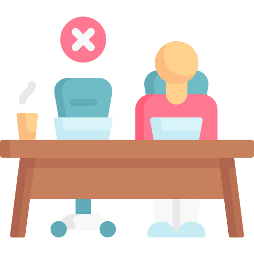 Absent lecture teacher desk icon Absent lecture teacher desk icon