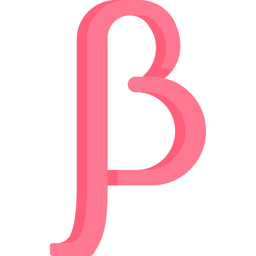 Beta education typography alphabet icon Beta education typography alphabet icon
