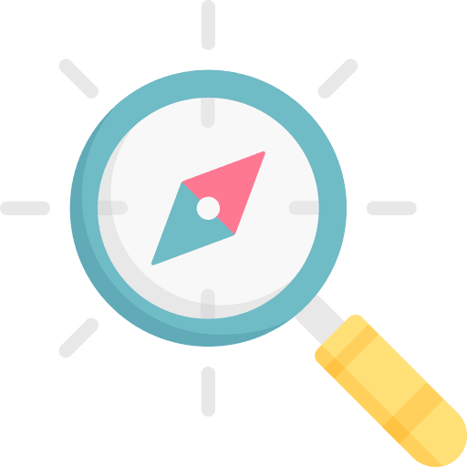 Discover north travel navigation icon