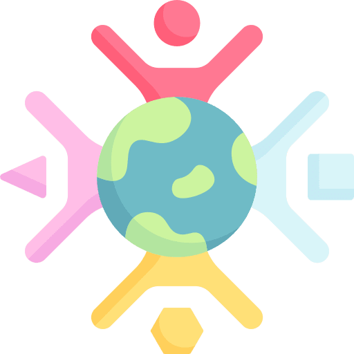 Diversity solidarity symbol world icon