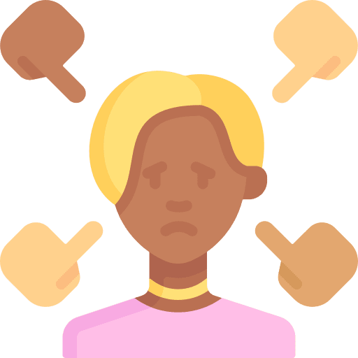 Notoriety negative user pointing icon Notoriety negative user pointing icon