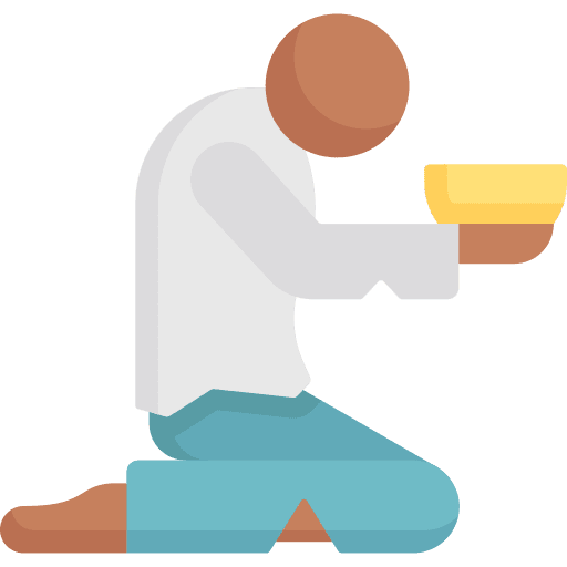 Poverty people need beggar icon