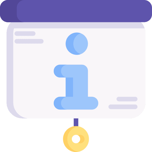 Information business and finance presentation lectures icon