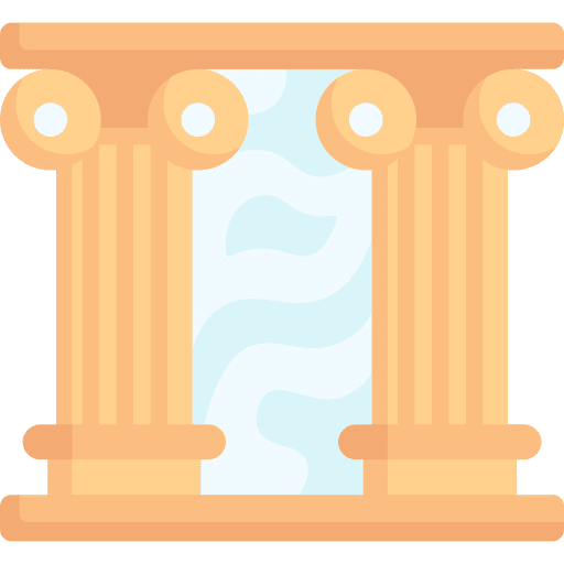 Marble architecture and city marble greek icon Marble architecture and city marble greek icon