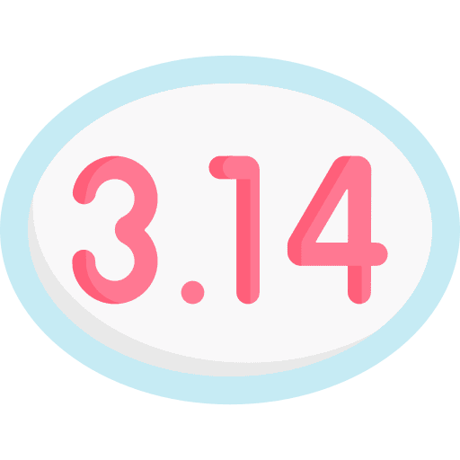 Pi pi education diameter icon Pi pi education diameter icon