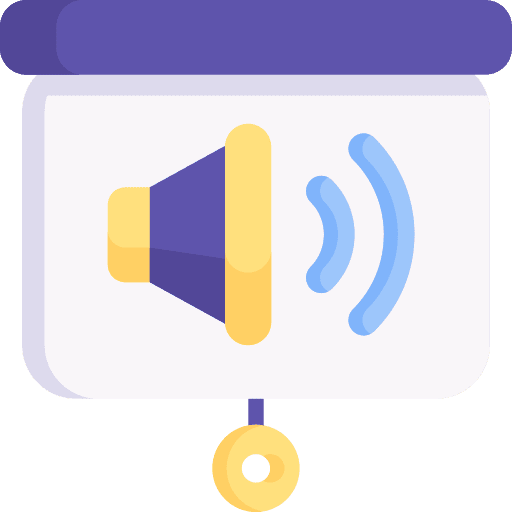 Presentation presentation sound audio icon