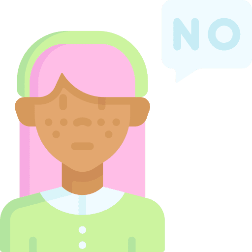 Say no communications avatar say no icon Say no communications avatar say no icon