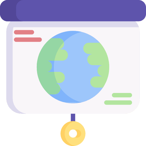 Presentation astronomy education earth icon