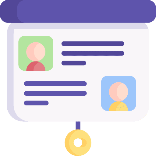 Presentation bars candidates users icon