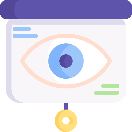Presentation business and finance visualization eye icon