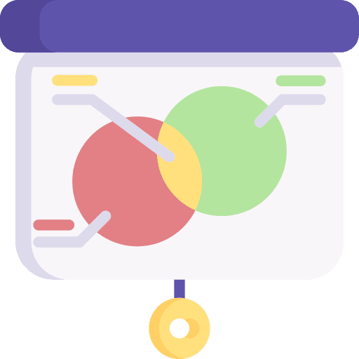 Presentation business business and finance circles icon