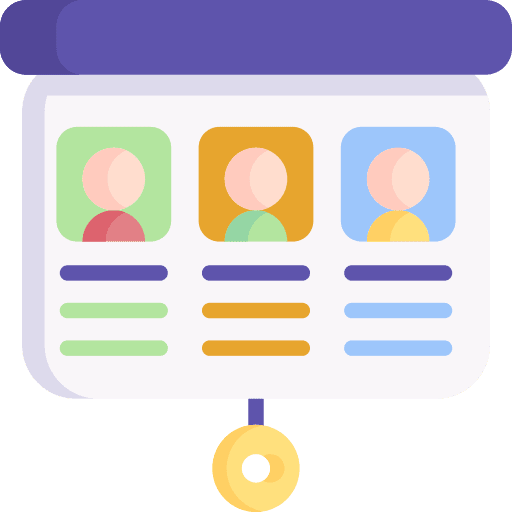 Presentation candidates bars presentation icon