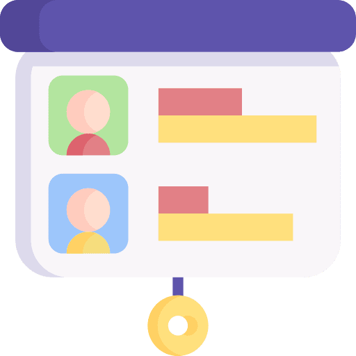 Presentation candidates presentation bars icon