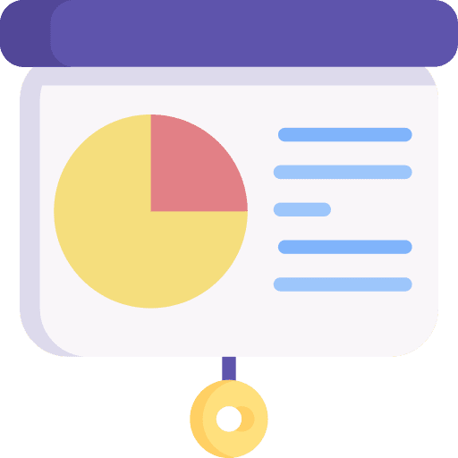 Presentation report analysis presentation icon