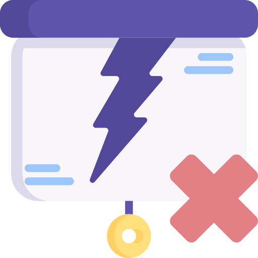 Presentation business and finance no lightning icon