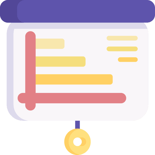 Presentation presentation stats improve icon