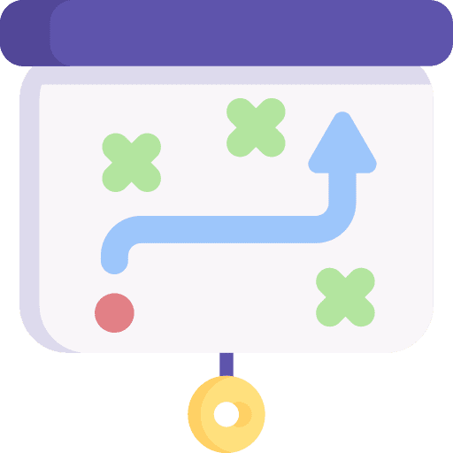 Presentation tactics business and finance strategy icon