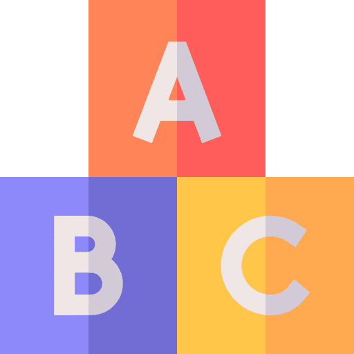 Abc block abc block child cube icon