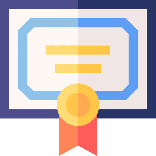 Diploma winner quality certification icon