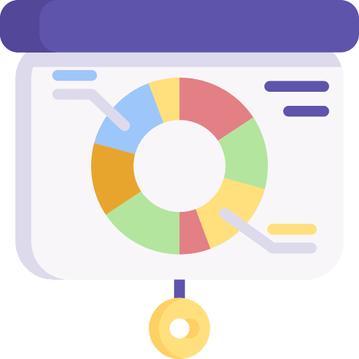 Presentation business and finance analysis pie chart icon
