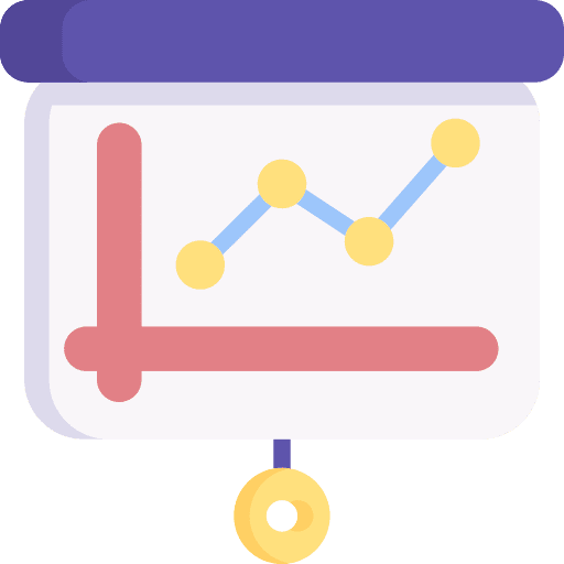 Presentation business and finance statistics presentation icon