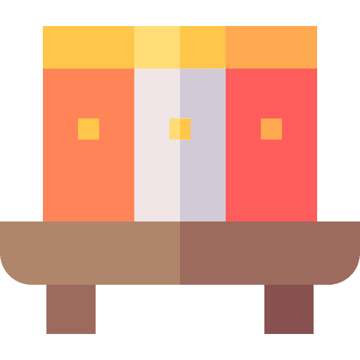 Shelf bookcase furniture library icon