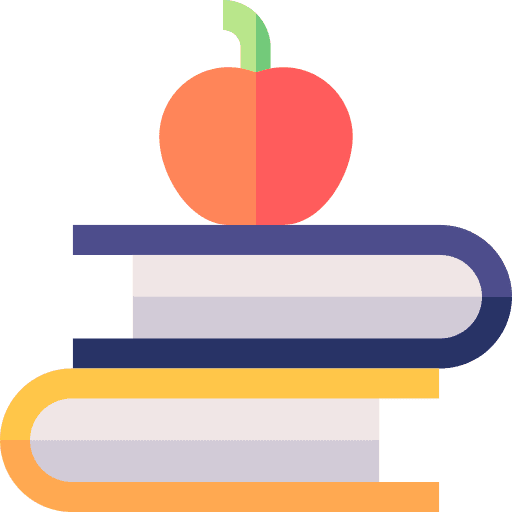 Books fruit learning apple icon Books fruit learning apple icon