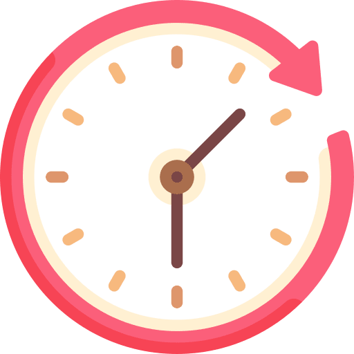 Clock circular arrow time and date save time icon