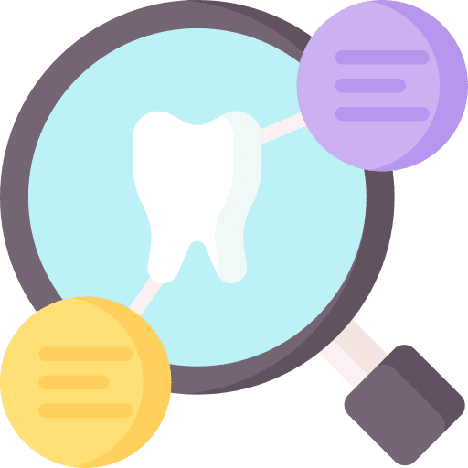 Analysis dental care dentist loupe icon