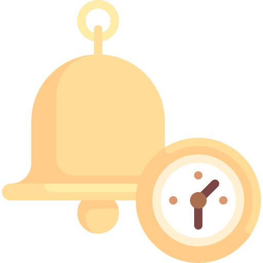 Bell ring alarm time and date icon Bell ring alarm time and date icon