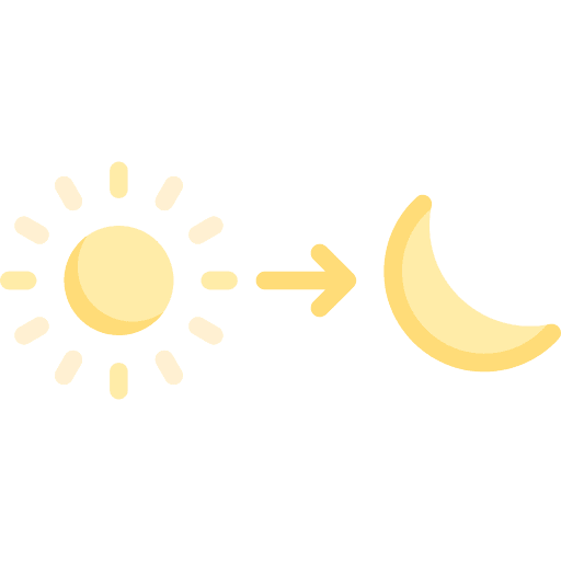 Day and night day and night nature sun icon