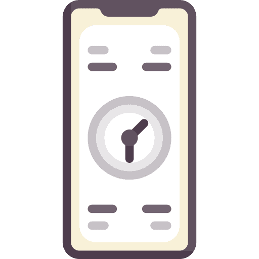 Smartphone clock electronics time and date icon Smartphone clock electronics time and date icon