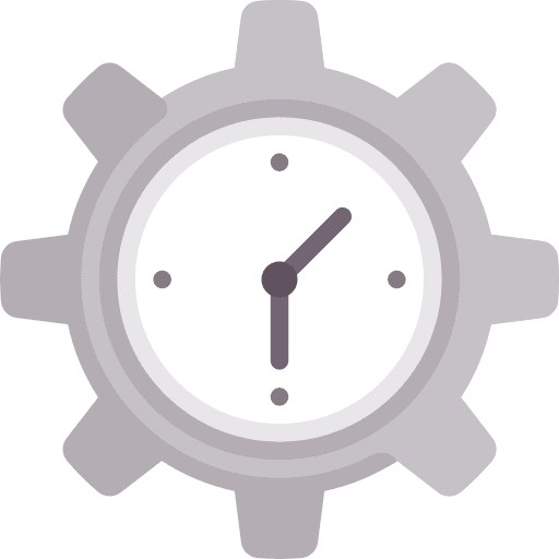 Time management time and date gear cogwheel icon Time management time and date gear cogwheel icon