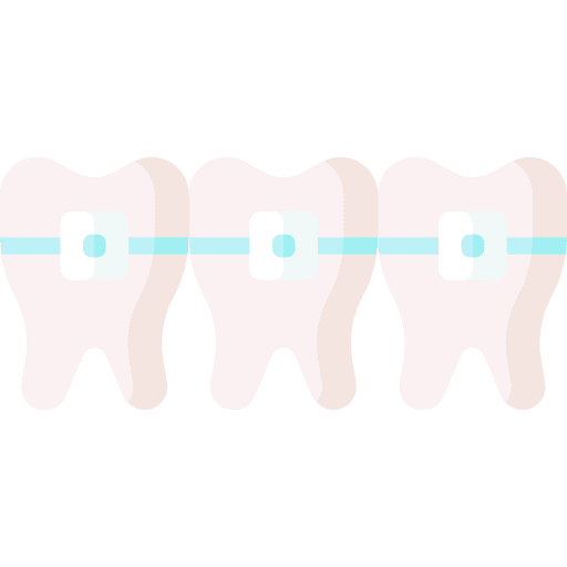 Braces dental care brackets orthodontist icon