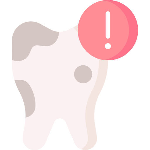 Dental caries alert healthcare and medical tooth icon Dental caries alert healthcare and medical tooth icon