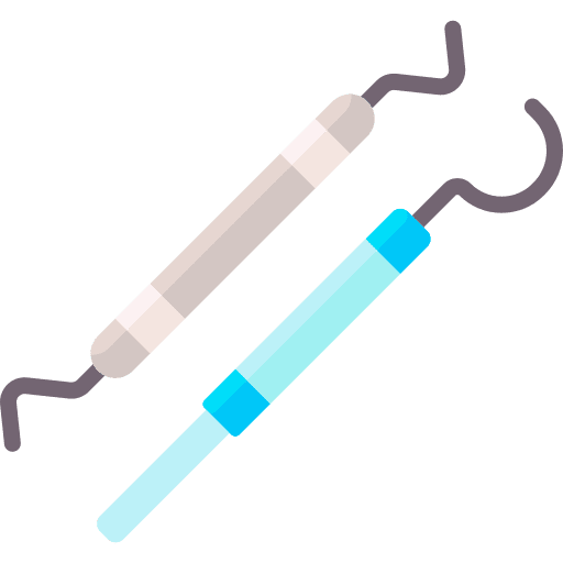 Dental probe medical equipment medical tool dentist icon