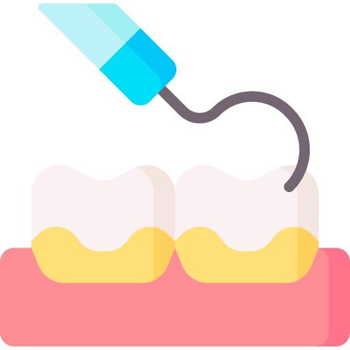 Scaling healthcare and medical tooth dental probe icon Scaling healthcare and medical tooth dental probe icon