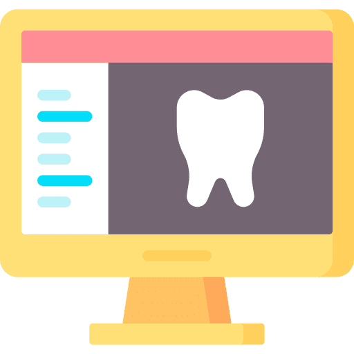 X ray dentist tooth anatomy icon