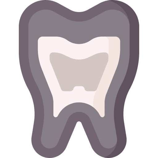 Decayed tooth healthcare and medical dentist icon Decayed tooth healthcare and medical dentist icon