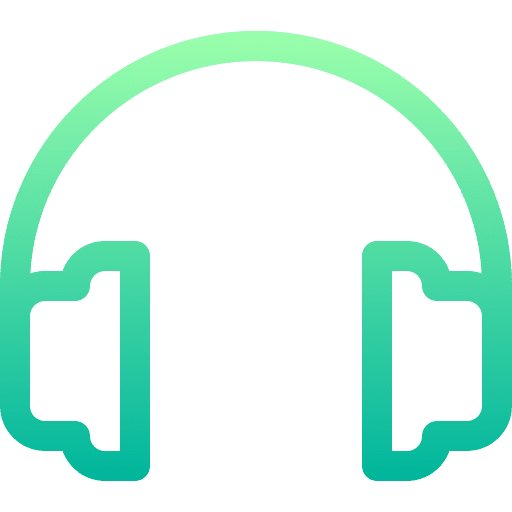 Headphone enable sound music and multimedia technology icon