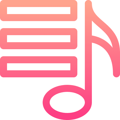 Playlist mobile application music and multimedia phone icon