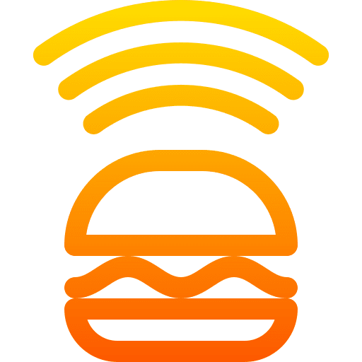 Podcast burger wifi food icon Podcast burger wifi food icon