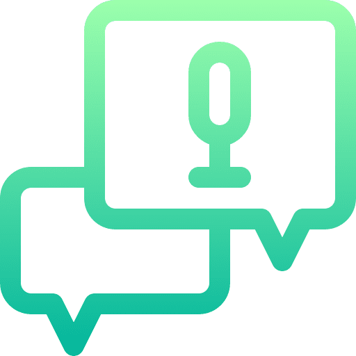 Discussion podcast speech bubble chat icon Discussion podcast speech bubble chat icon