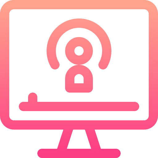 Podcast communications monitor listen icon Podcast communications monitor listen icon