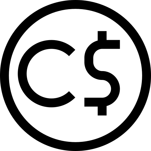 Canadian dollar bank business and finance exchange icon